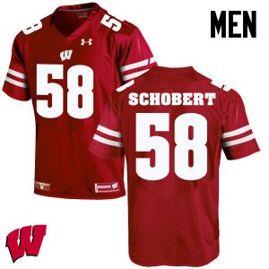 Men's Wisconsin Badgers NCAA #58 Joe Schobert Red Authentic Under Armour Stitched College Football Jersey LC31B85GW
